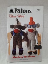 Patons Classic Wool Knit or Crochet ~ Monkey Business ~ Pattern Booklet ... - $9.85