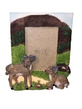 Vintage Resin 3D Ram Deer Picture Frame 3 X 2.5” Photo - $95.15 MXN
