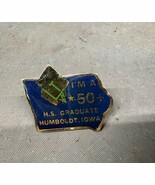 Vintage Humboldt Iowa IA 50+ High School Graduate Button Pin Pinback Wil... - $19.17 CAD