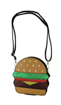 Glamour Grub Sparkly Hamburger Crossbody Purse Small - £28.04 GBP