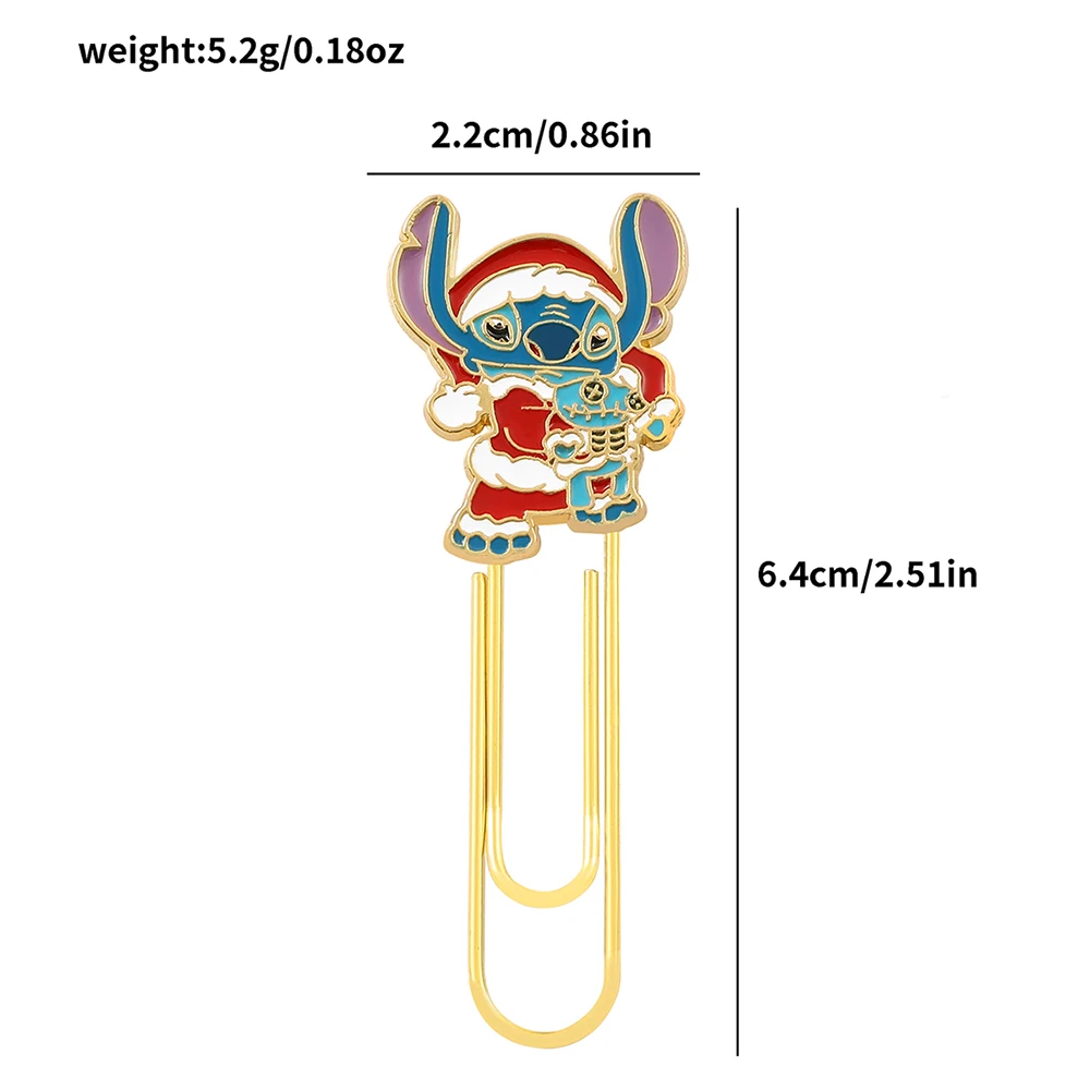 Disney Cute Stitch Bookmark Metal Stitch Book Page Paper Clips for Women... - $64.72 MXN