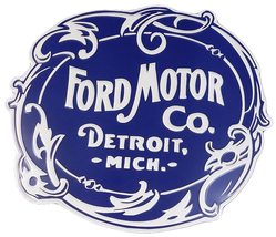 Trade Winds Embossed Ford Motor Co. Detroit, Mich. 16.5&quot; x 14.5&quot; Tin Metal Sign  - £10.20 GBP