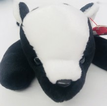 Ty Stinky Skunk Beanie Babies 9&quot; Date Of Birth February 13 1995 Black Wh... - $13.99