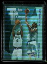 2001-02 Topps Top Tandems Insert Rainbow Basketball Card TT7 Webber Stojakovic - £15.33 GBP