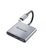 usbc to hdmi Adapter,hdmi to USB c with 100W PD &amp; USB 3.0,4K HDMI to Typ... - $11.99