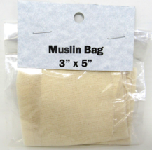 2 Muslin Spice Bags 3x5in Herbs Spices Holds 1/2 Cup Reusable US Seller us - $9.89