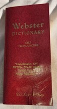 Websters Dictionary Self Pronouncing Vest Pocket Sz De Luxe Edition Tipt... - $16.82