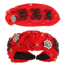   Halloween Spooky Spider Charm Top Knot Headband - $32.95