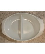 Vintage Pyrex 1063 White Milk Glass  1 1/2 Qt Divided Dish 13” - £3.73 GBP