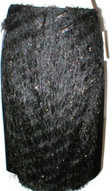 New NWT $498 Womens Black Silk Fringe Skirt Worth NY 8 York Metallic Silver  - £386.37 GBP