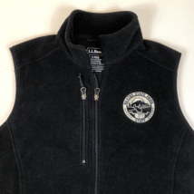 LL Bean Polartec Baxter State Park Staff Black Fleece Zip Vest Mens Size Small - £30.06 GBP