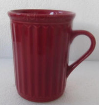 JCP Home Ceramic Collectible Red Tall Mug with Ribbed Design by JCPenney Home - £11.06 GBP
