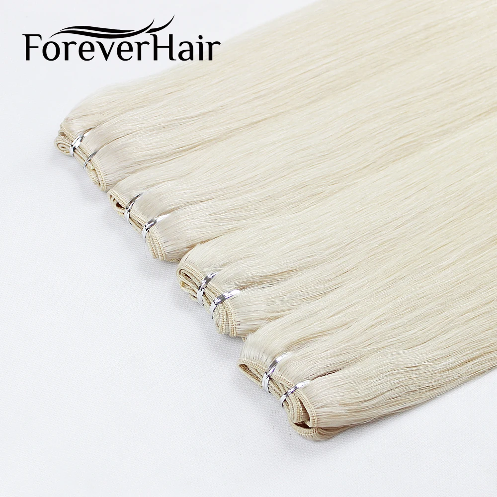 FOREVER HAIR 100g/pc 16&quot; 18&quot; 20&quot; Real Remy Human Hair Weave Natural Straight - £255.92 GBP