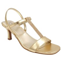 Naturalizer Women Kitten Heel Slingback Sandals Skylar Size US 9.5M Dark Gold - £38.76 GBP