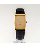 Corum 18k Yellow Gold Vintage Watch Quartz Movement &amp; Black Leather Stra... - €2.127,87 EUR