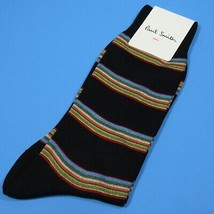 Paul Smith Men&#39;s Dress Socks Line Stripes Made in Italy Navy Blue - £23.59 GBP