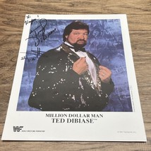 Vintage Ted Dibiase Million Dollar Man Autographed 8X10 Picture WWE WWF ... - $19.79