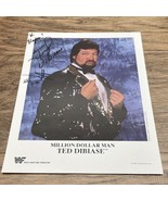 Vintage Ted Dibiase Million Dollar Man Autographed 8X10 Picture WWE WWF ... - $376.14 MXN