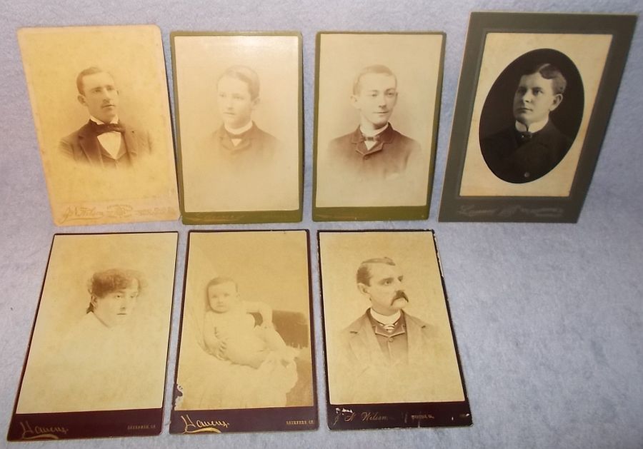 Primary image for Vintage Cabinet Card Photographs Lot of Seven 1800's Savannah Georgia