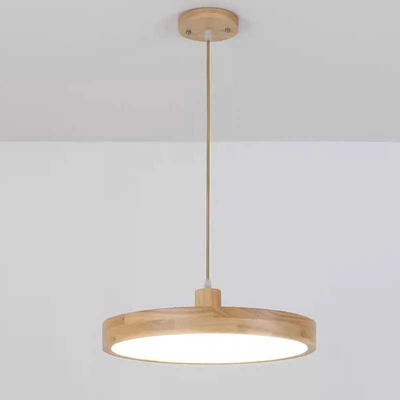 Japanese LED log single head chandelier new round bedroom living room di... - $70.60+