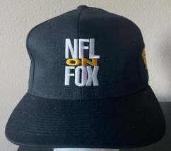 NFL ON FOX SnapBack Hat Cap Fox Sports NFL Black Wool Blend - £19.66 GBP