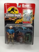 Jurassic Park Alan Grant with Aerial Net Trap &amp; Collector Card - 1993 Kenner - £55.94 GBP