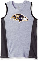 NFL Baltimore Ravens Youth Boys Fan Gear Gray Tank Top Shirt, Medium 10-12 - £11.70 GBP