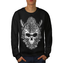 Fashion Art Flower Skull Jumper  Men Sweatshirt - £15.01 GBP