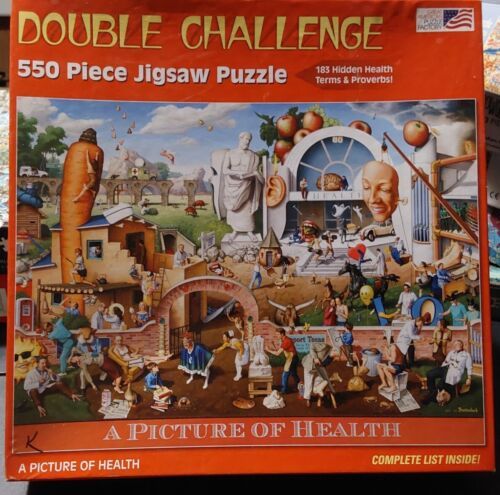 Double Challenge Jigsaw Puzzle A PICTURE OF HEALTH 550pc USA  24 X 18 2009 - $16.70