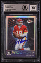 Joe Montana Signed 2021 Donruss Optic Retro Series #1 (BGS | Autograph Graded BG - £107.92 GBP