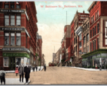 West Baltimore Street Vista Baltimore Maryland Md 1908 DB Cartolina Q6 - $9.16