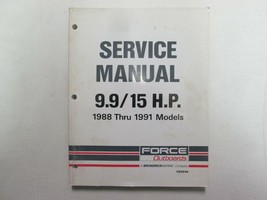 1988 Thru 1991 Forza Fuoribordo 9.9 15 HP Servizio Riparazione Negozio Manuale - £19.65 GBP