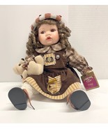 Collectible Memories 15” Porcelain Paige Doll With Tag Holding Bear - $498.93 MXN