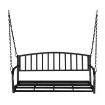 118*46*47cm Iron Art With Iron Chain Vertical Bar Backrest 200kg Iron Swing Blac - $188.74