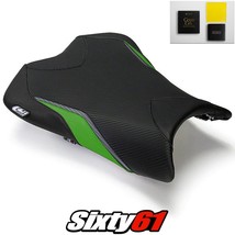 Kawasaki ZX6R Seat Cover and Gel 2009-2011 2012 Front Black Green Luimoto Carbon - £179.92 GBP