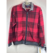 IZOD Buffalo Plaid Zip Up Jacket Lumber Jack Logger Hunter Winter Size L... - $745.43 MXN