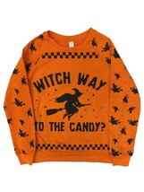 Women Witch Way To the Candy Light Up Halloween Sweatshirt Size 3X (LOC ... - $26.72