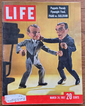 VTG Life Magazine: March 24 1961 - Paar vs Sullivan Puppets Parody Flyweight - £7.84 GBP