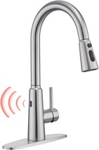 Touchless Motion Sensor Kitchen Sink Faucet With Pull-Down Sprayer By Tohlar, - $108.21