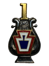 1st BRIGADE, MUSICIAN, BAND, PENNSYLVANIA NATIONAL GUARD, CAP BADGE, ENL... - $45.00