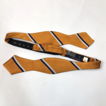 Vintage Polo Ralph Lauren Yellow Striped Silk Bow Tie Made In USA Bowtie - $29.69