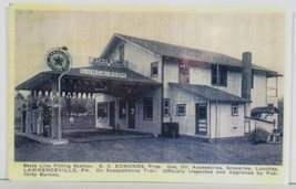 Lawrenceville Pa State Line Filling Station  Copy Photo Postcard P16 - £10.12 GBP