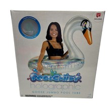 Pool Candy Holographic Goose Jumbo Pool Tube 42&quot; Color Changing New - $21.49