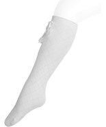 Wrapables Knee High Diamond Pattern Girl Socks in White NWT - $4.80