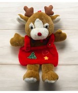 Vintage Christmas Card Jolder Reindeer Stuffable Stocking Stuffed Deer P... - $35.08 CAD