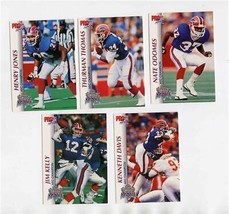 5 Buffalo Bills 1992 Pro Set Cards Jones Davis Odoms Jim Kelly Thurman Thomas - £9.49 GBP