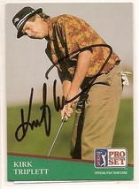 kirk Triplett Autographed Golf Card Signed PGA - £19.31 GBP