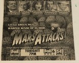 Mars Attacks Tv Guide Print Ad Jack Nicholson Glenn Close Danny DeVito TPA9 - £4.71 GBP