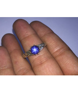 AAA quality natural proper star sapphire stone ring in filligree work fo... - £106.00 GBP