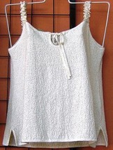 Sleeveless white top,100% ecological pima cotton - $47.91 CAD